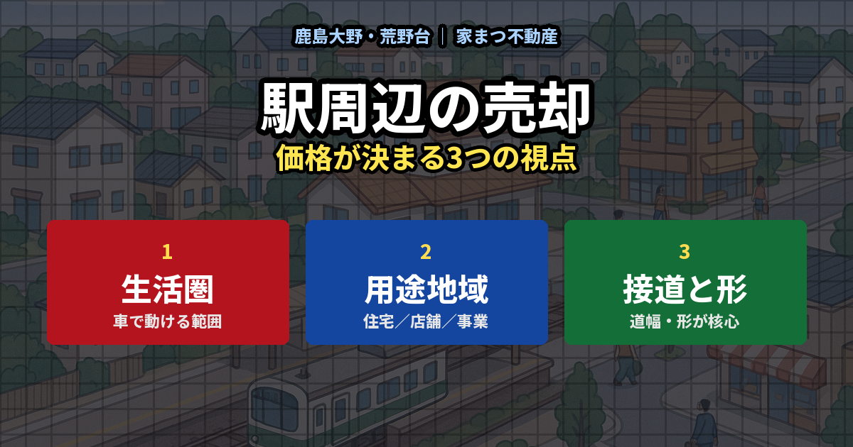 駅周辺の売却 3つの視点